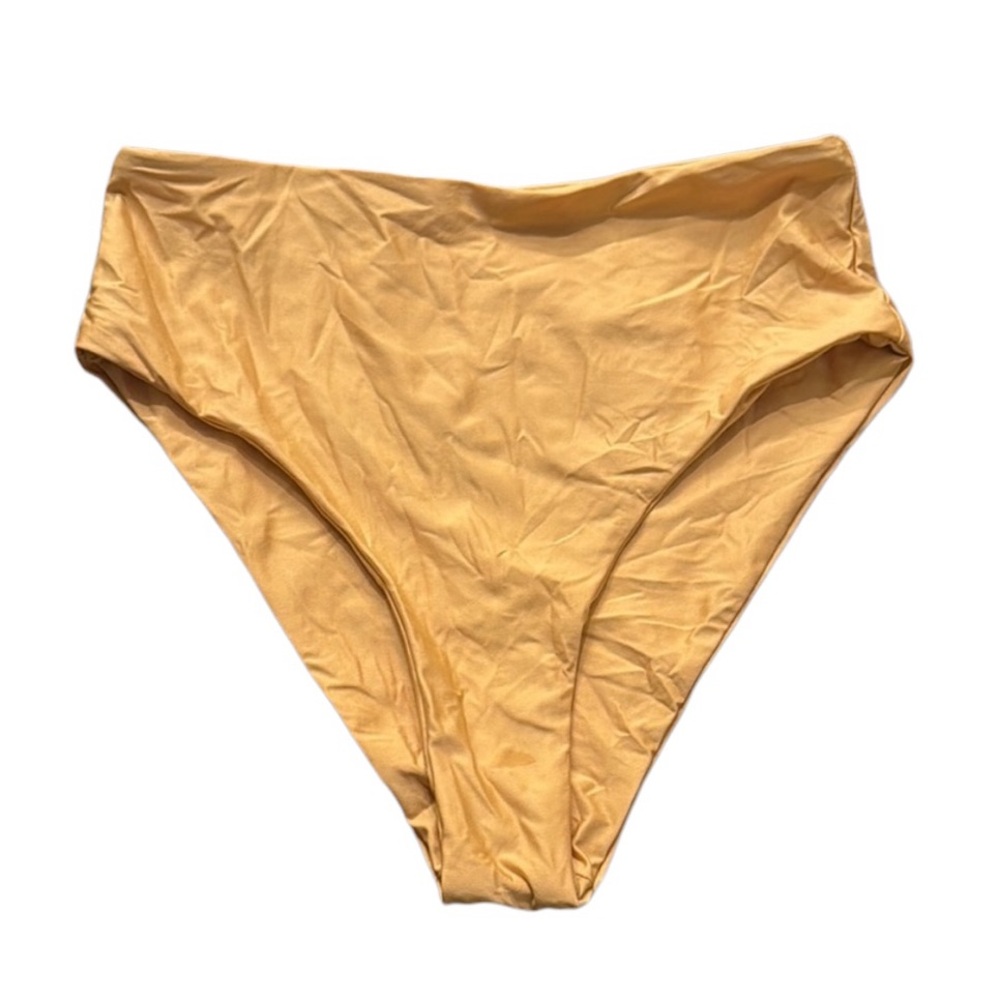 14. Kasakai Gold High Waisted Bikini Bottom